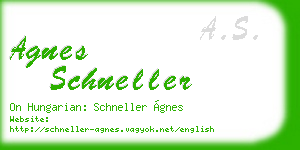 agnes schneller business card